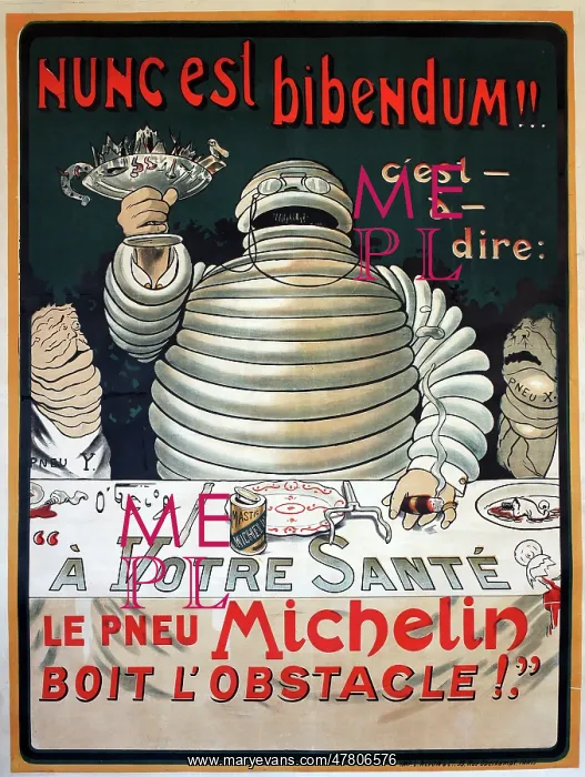 : Poster, Michelin bicycle tyres, Nunc est bibendum : Poster, Michelin bicycle tyres, Nunc est bibendum