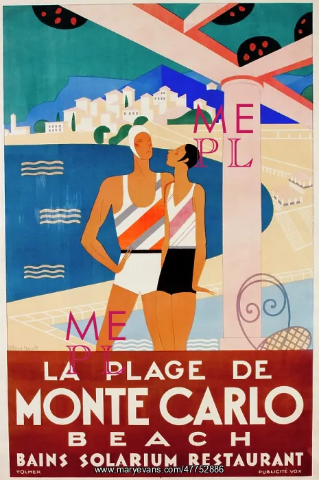 : Poster, Monte Carlo Beach : Poster, Monte Carlo Beach