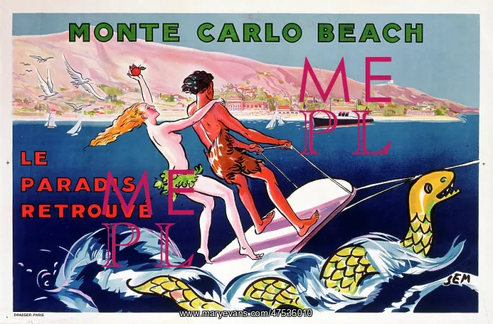 : Poster for Monte-Carlo Beach, Monaco : Poster for Monte-Carlo Beach, Monaco