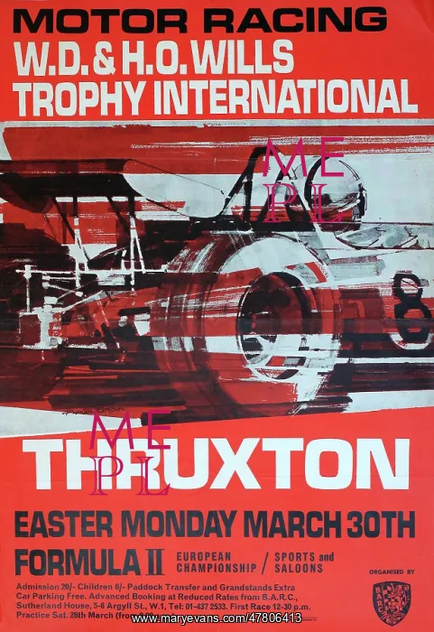 : Poster, Motor Racing, Thruxton, 30 March : Poster, Motor Racing, Thruxton, 30 March