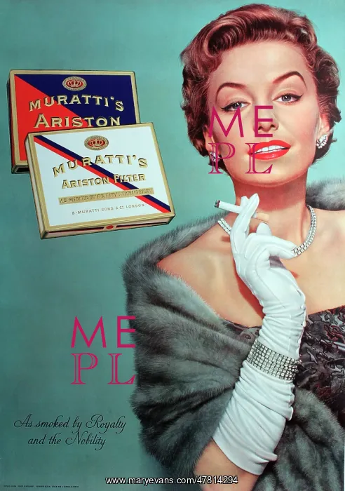 : Poster, Muratti's Ariston cigarettes : Poster, Muratti's Ariston cigarettes