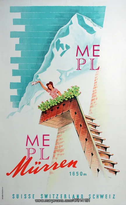 : Poster, Murren, Switzerland : Poster, Murren, Switzerland