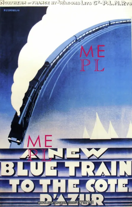 : Poster, A New Blue Train to the Cote d'Azur