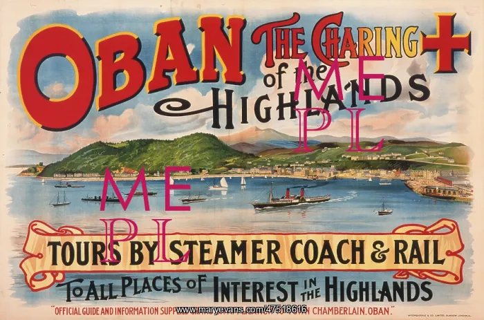 : Poster for Oban, Scotland : Poster for Oban, Scotland