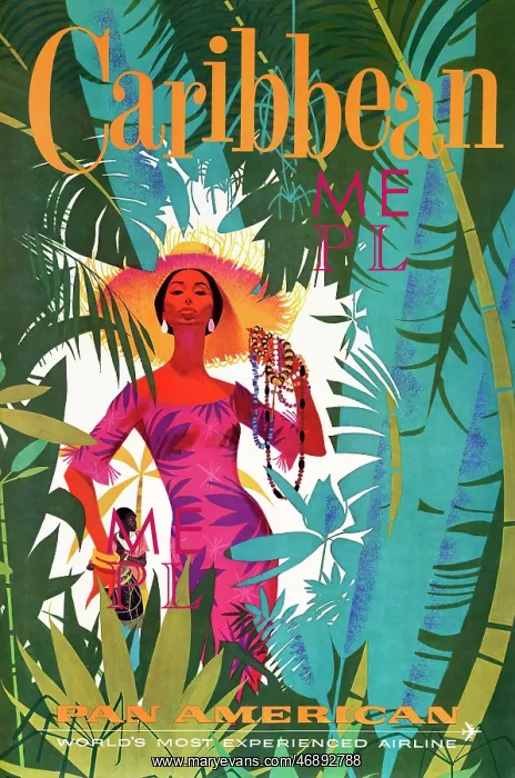  : Poster, Pan American to the Caribbean