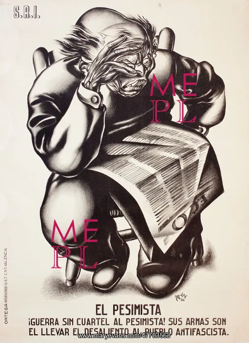 : Poster, The Pessimist, Spanish Civil War : Poster, The Pessimist, Spanish Civil War