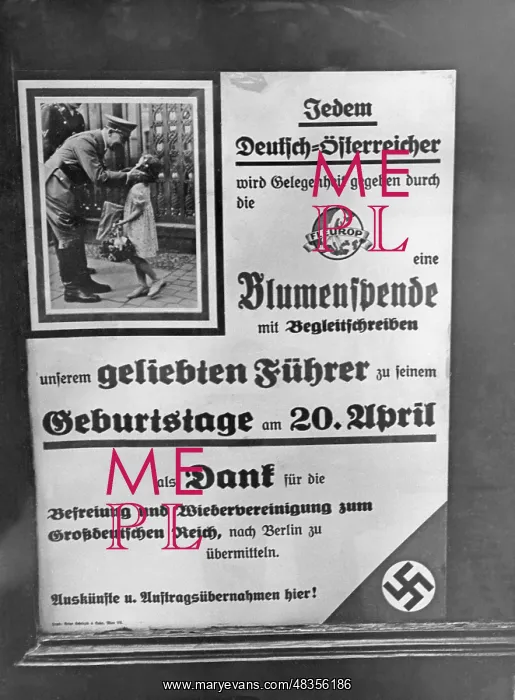 : Poster promoting flower donation, 1938 : Poster promoting flower donation, 1938