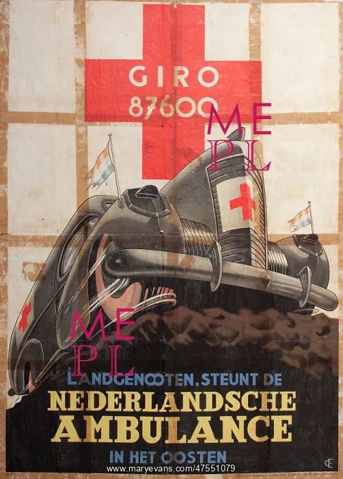 : Poster, Red Cross ambulance : Poster, Red Cross ambulance