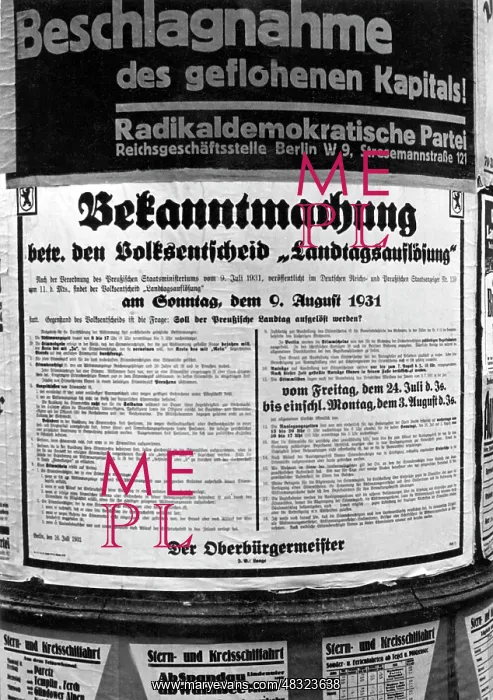 : Poster of the referendum on the Dissolution : Poster of the referendum on the Dissolution