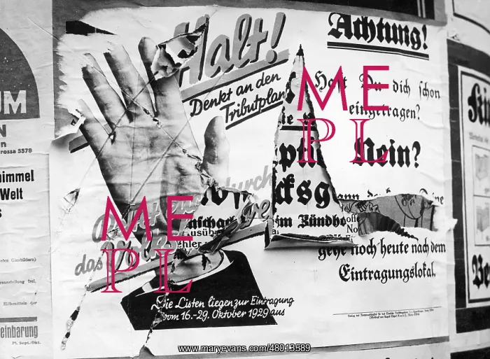 : Poster for the referendum against the Young-plan, 1929 : Poster for the referendum against the Young-plan, 1929