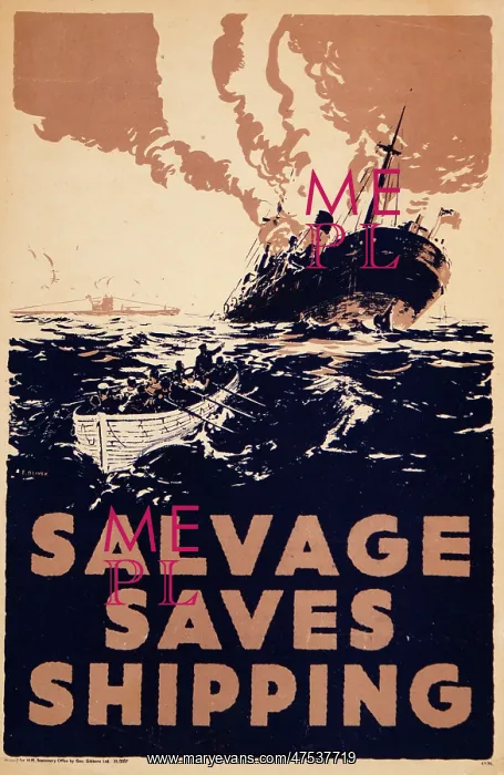 : Poster: Salvage Saves Shipping : Poster: Salvage Saves Shipping