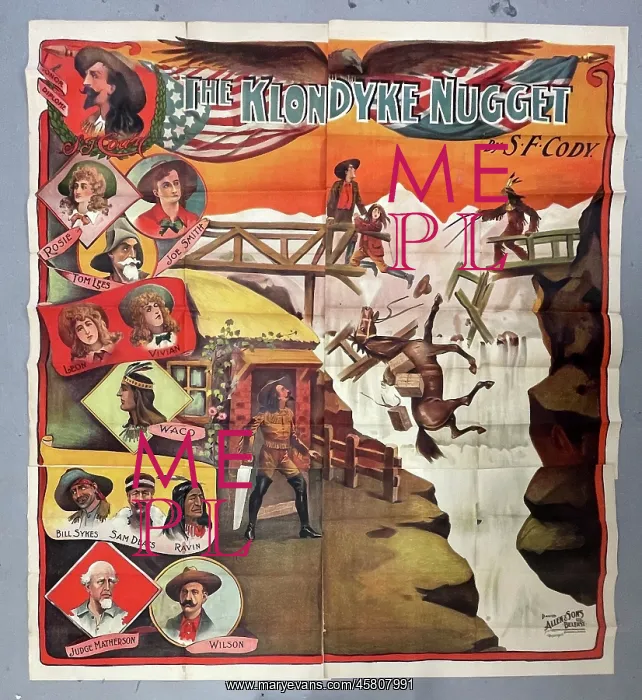 : Poster, Samuel Cody, The Klondyke Nugget : Poster, Samuel Cody, The Klondyke Nugget