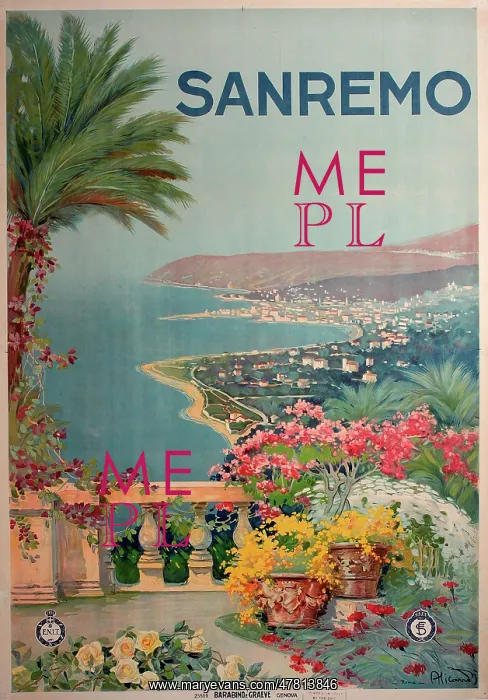 : Poster, Sanremo, Italy : Poster, Sanremo, Italy