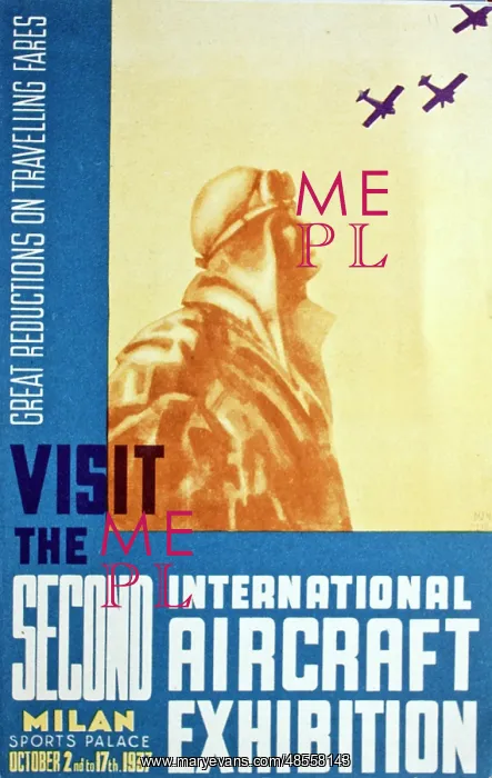 : Poster, Second International Aircraft Exhibition, Milan : Poster, Second International Aircraft Exhibition, Milan