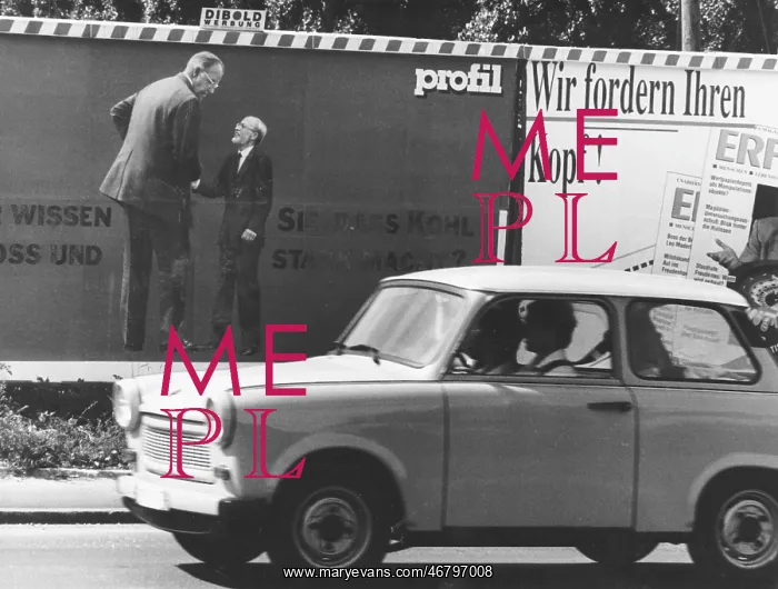 : poster series with Helmut Kohl and Lothar de Maiziere : poster series with Helmut Kohl and Lothar de Maiziere