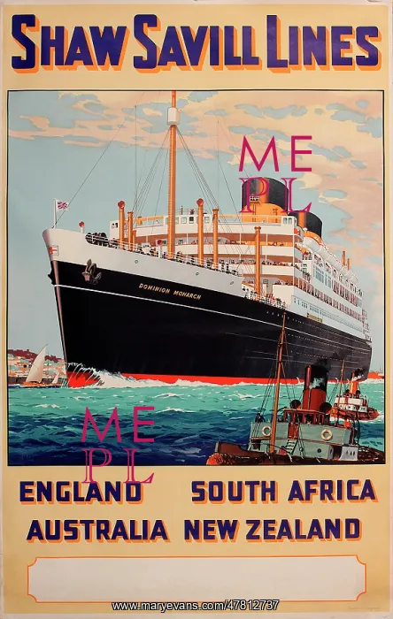 : Poster, Shaw Savill Lines : Poster, Shaw Savill Lines
