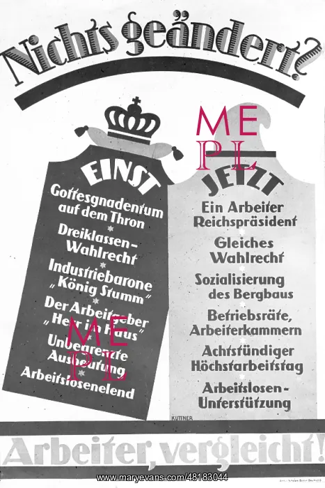  : Poster of the SPD in the Weimar Republic, 1920s