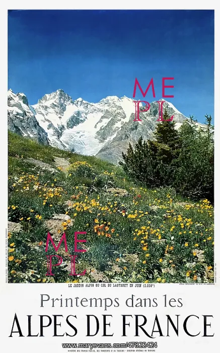 : Poster, Spring in the French Alps : Poster, Spring in the French Alps
