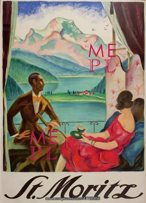 : Poster, St Moritz, Switzerland : Poster, St Moritz, Switzerland