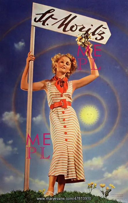 : Poster, St Moritz, Switzerland : Poster, St Moritz, Switzerland