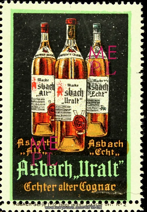 : Poster stamp Asbach Uralt : Poster stamp Asbach Uralt