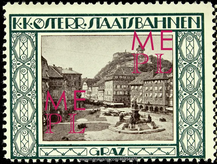 : Poster stamp Austrian State Railways : Poster stamp Austrian State Railways