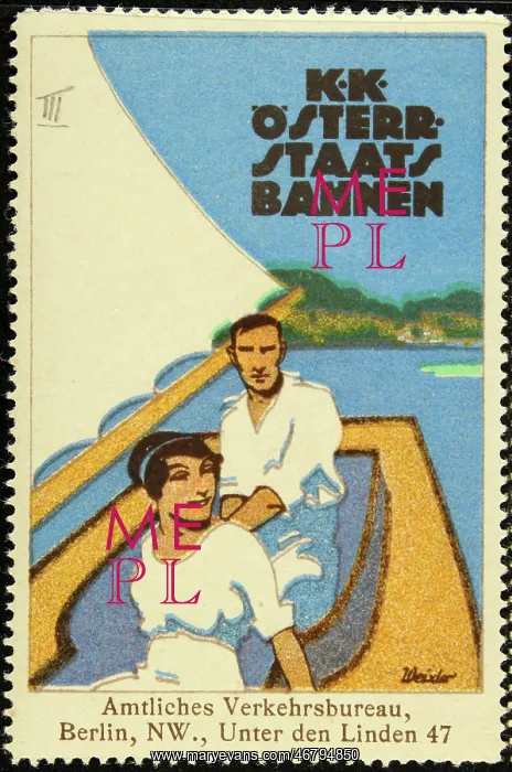 : Poster stamp Austrian State Railways : Poster stamp Austrian State Railways