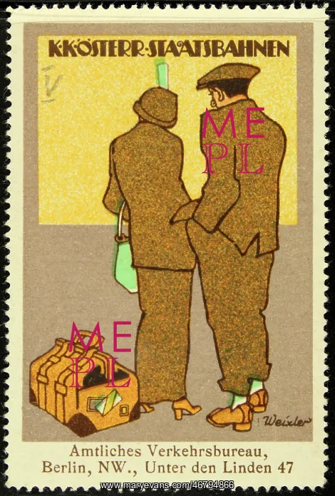 : Poster stamp Austrian State Railways : Poster stamp Austrian State Railways
