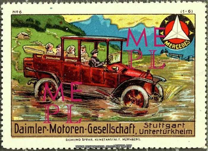 : Poster stamp Daimler-Motoren-Gesellschaft Stuttgart : Poster stamp Daimler-Motoren-Gesellschaft Stuttgart