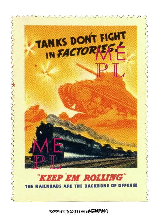 : Poster stamp design, Keep Em Rolling : Poster stamp design, Keep Em Rolling