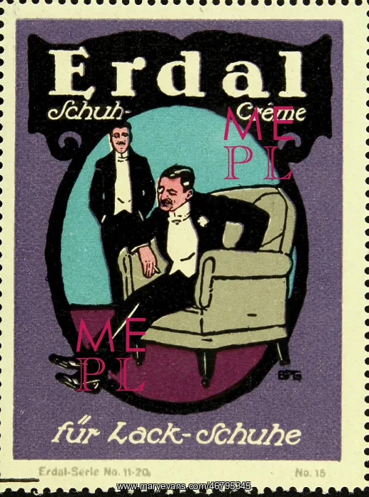 : Poster stamp Erdal shoe cream : Poster stamp Erdal shoe cream