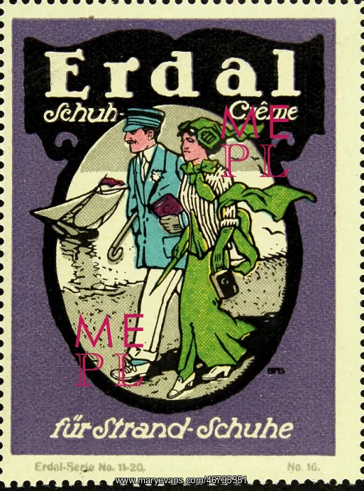 : Poster stamp Erdal shoe cream : Poster stamp Erdal shoe cream