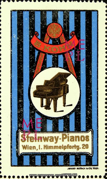 : Poster stamp Kohn pianos Vienna : Poster stamp Kohn pianos Vienna