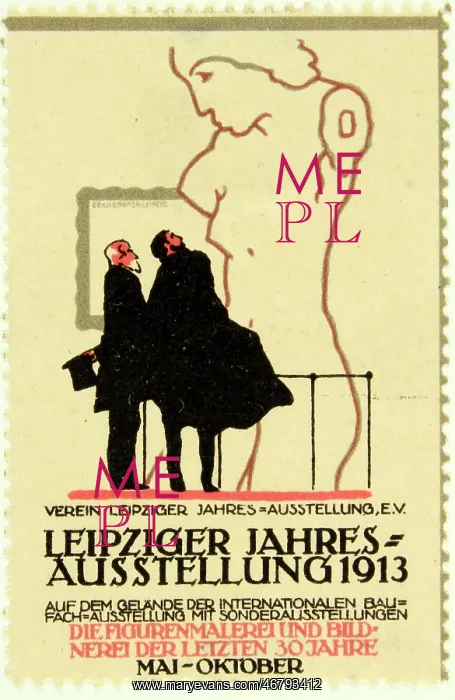 : Poster stamp Leipzig exhibition 1913 : Poster stamp Leipzig exhibition 1913