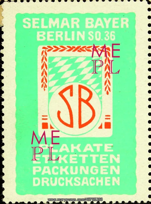 : Poster stamp Printer Selmar Bayer : Poster stamp Printer Selmar Bayer
