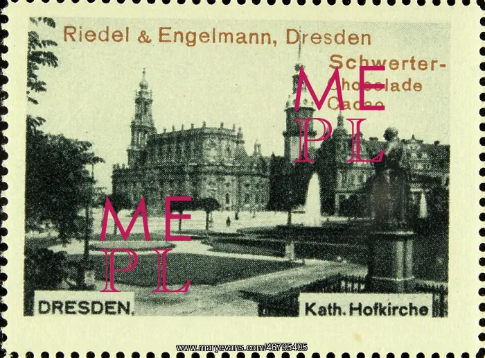 : Poster stamp Riedel & Engelmann Dresden : Poster stamp Riedel & Engelmann Dresden