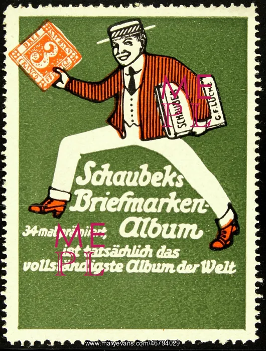 : Poster stamp Schaubek's stamp album : Poster stamp Schaubek's stamp album