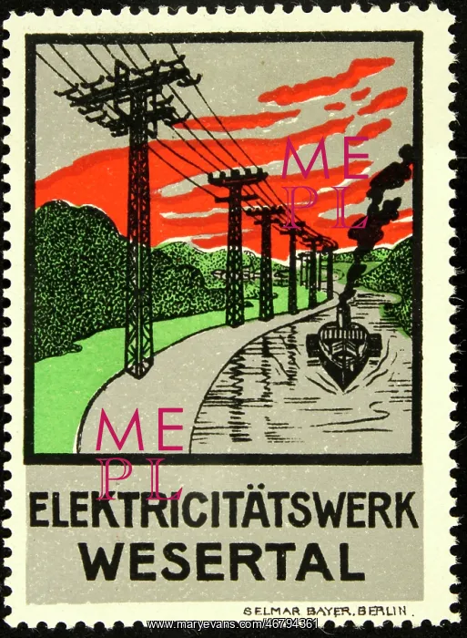 : Poster stamp Wesertal power station : Poster stamp Wesertal power station