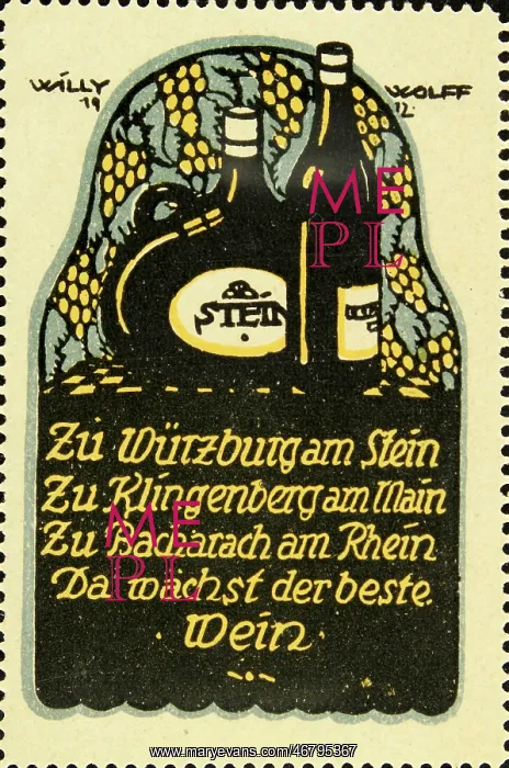 : Poster stamp Wine from Germany : Poster stamp Wine from Germany