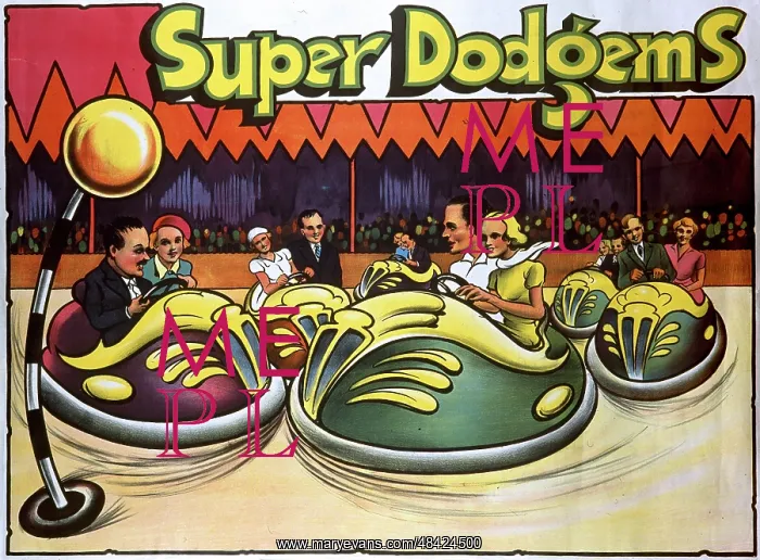  : Poster, Super Dodgems at the Fairground