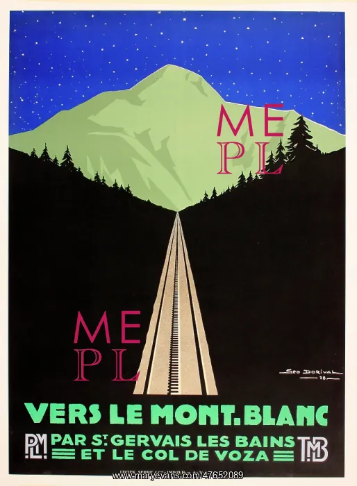 : Poster, travel to Mont Blanc : Poster, travel to Mont Blanc