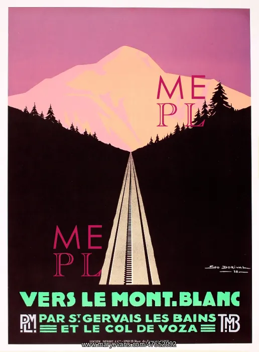 : Poster, travel to Mont Blanc : Poster, travel to Mont Blanc