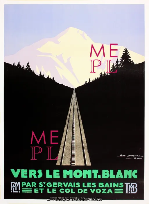 : Poster, travel to Mont Blanc : Poster, travel to Mont Blanc