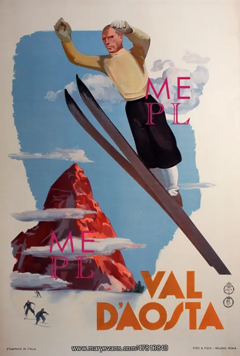 : Poster, Val d'Aosta, Italy : Poster, Val d'Aosta, Italy