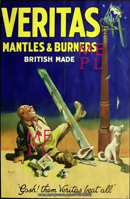 : Poster For Veritas Mantles and Burners : Poster For Veritas Mantles and Burners
