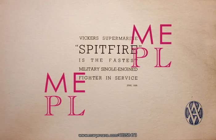: Poster, Vickers Supermarine Spitfire : Poster, Vickers Supermarine Spitfire