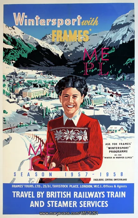 : Poster, Wintersport with Frames Tours : Poster, Wintersport with Frames Tours