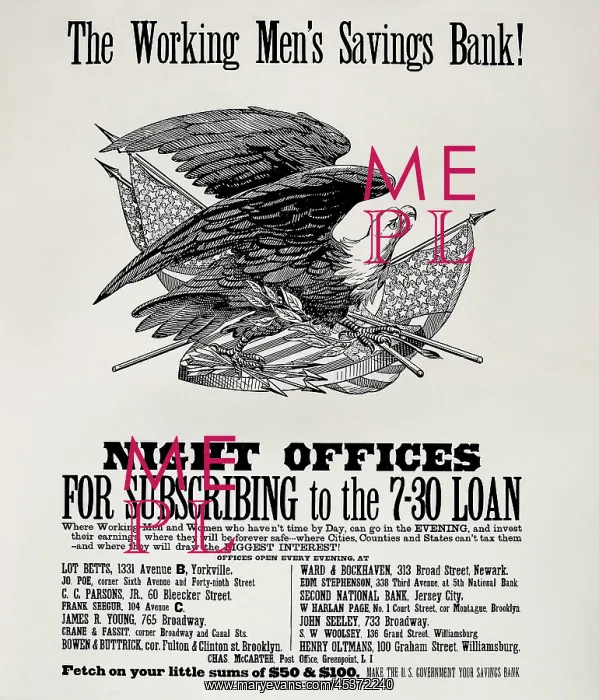 : Poster of the Working Mens Saving Bank, promoting : Poster of the Working Mens Saving Bank, promoting