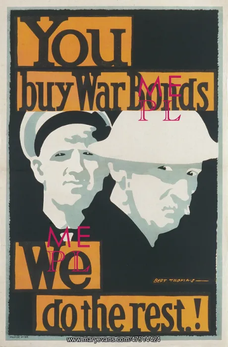 : POSTER FOR WW1 WAR BONDS : POSTER FOR WW1 WAR BONDS