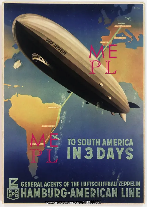 : Poster, Zeppelin to South America : Poster, Zeppelin to South America